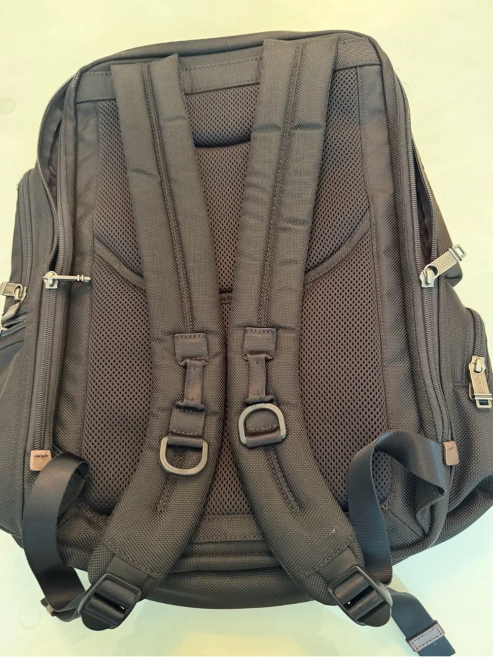 Tumi Brown and Black Men's Backpack with Leather Accents